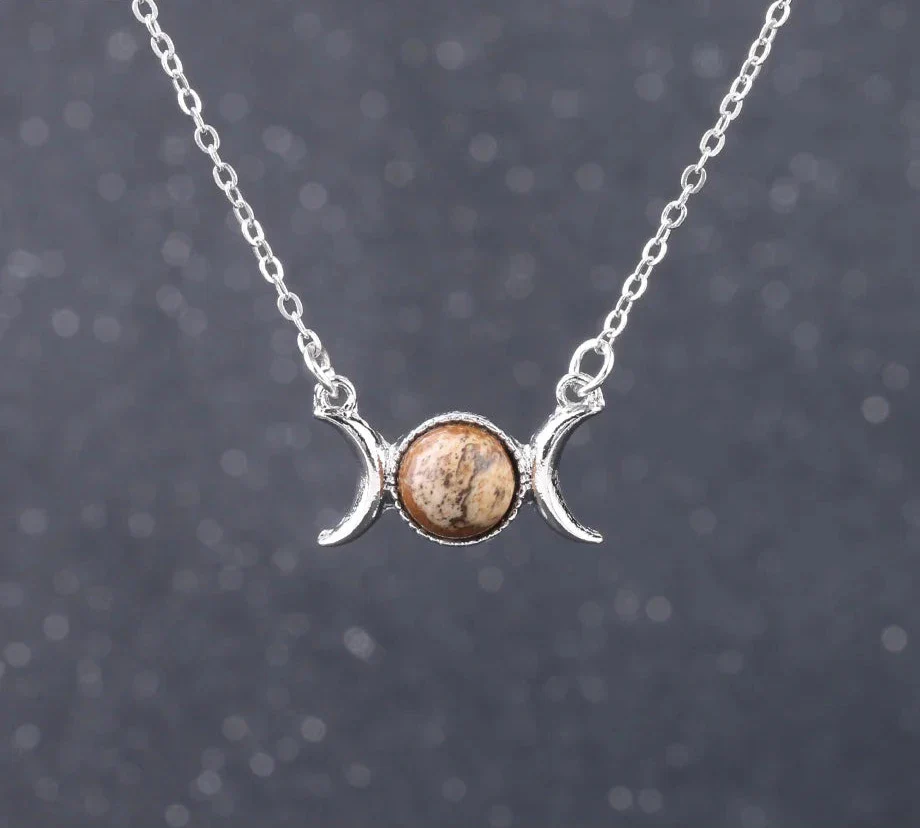 Triple Moon Crystal Necklaces