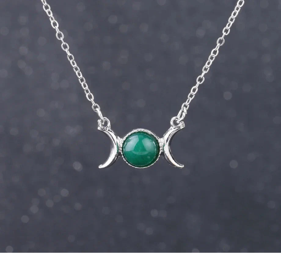 Triple Moon Crystal Necklaces