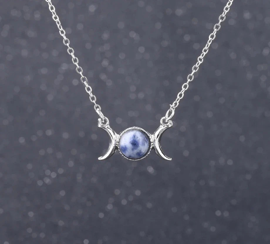 Triple Moon Crystal Necklaces