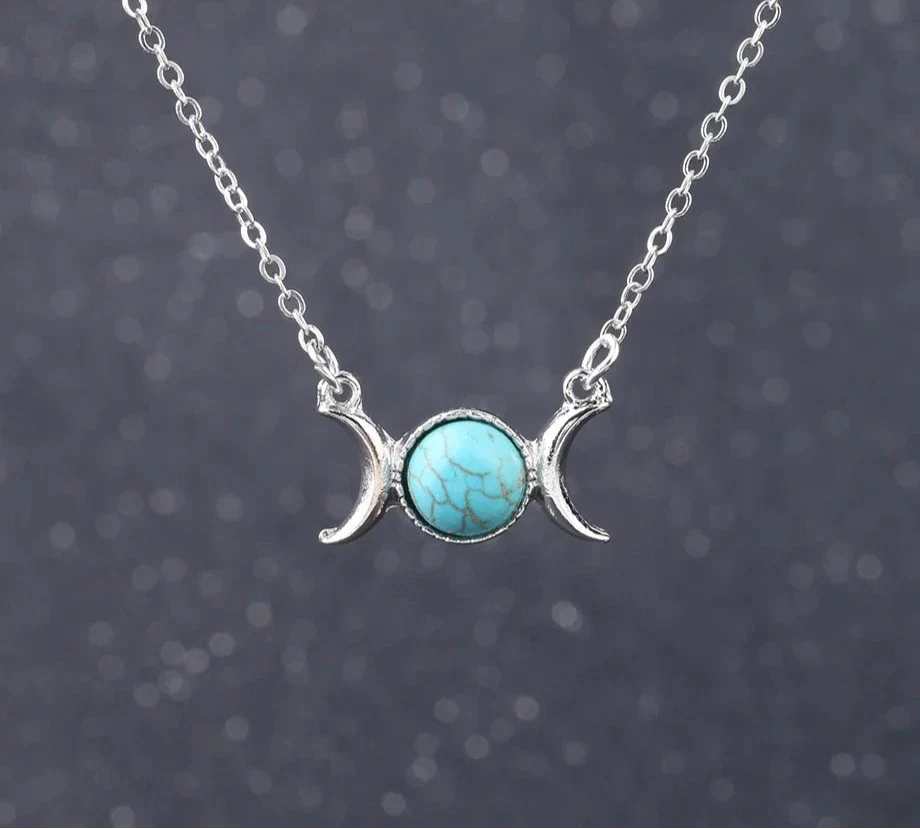 Triple Moon Crystal Necklaces