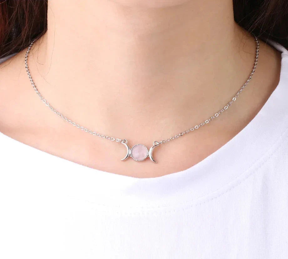 Triple Moon Crystal Necklaces