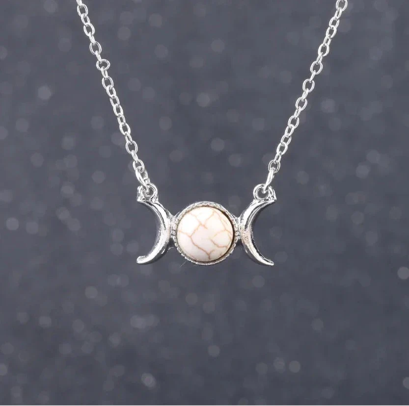 Triple Moon Crystal Necklaces