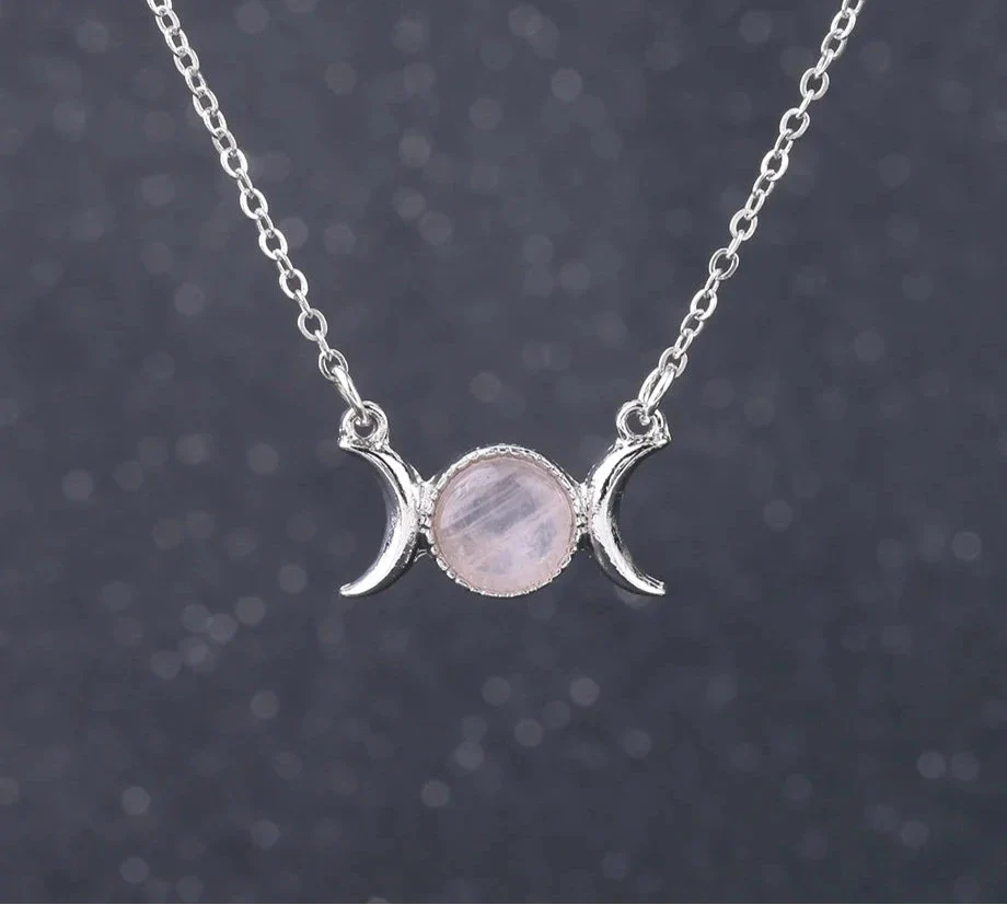 Triple Moon Crystal Necklaces