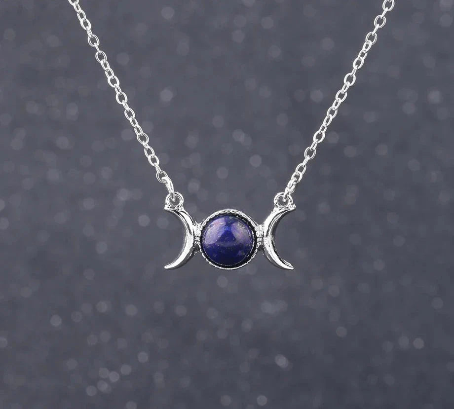 Triple Moon Crystal Necklaces