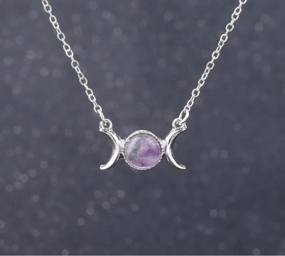 Triple Moon Crystal Necklaces