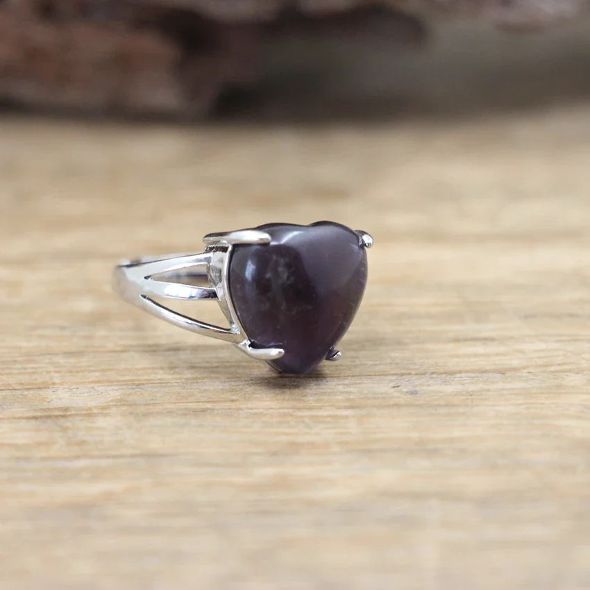 Crystal Heart Rings
