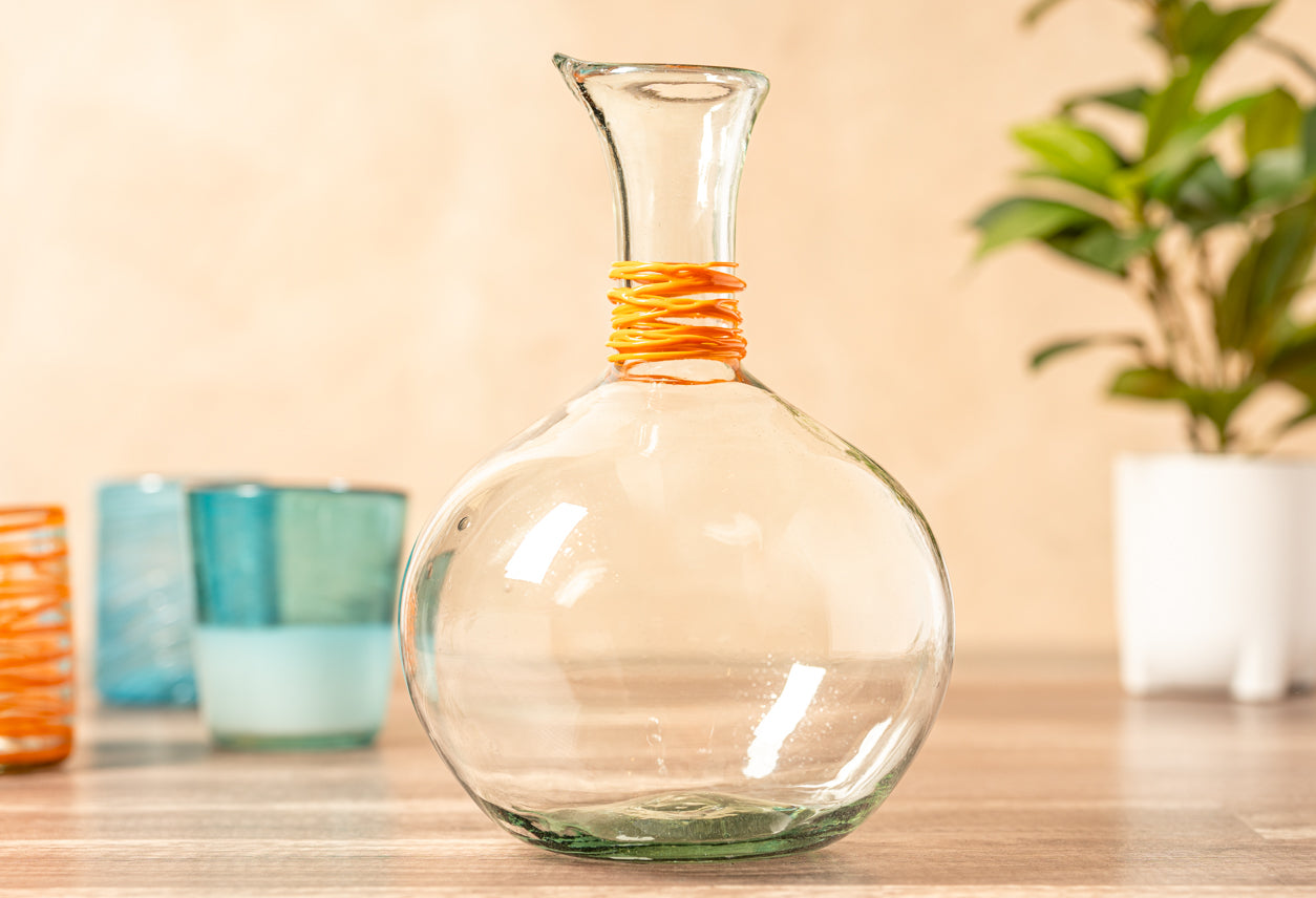 Handblown Glass Carafe by Verve Culture