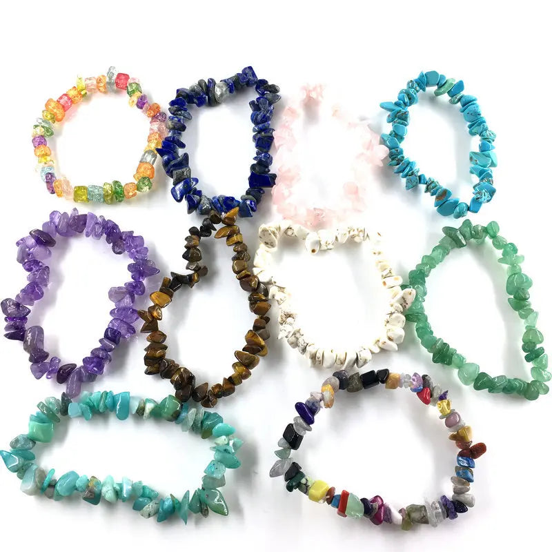 Crystal Chip Bead Bracelets