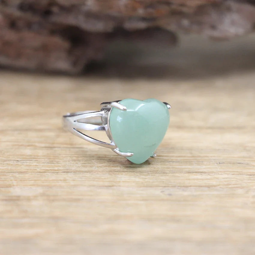 Crystal Heart Rings