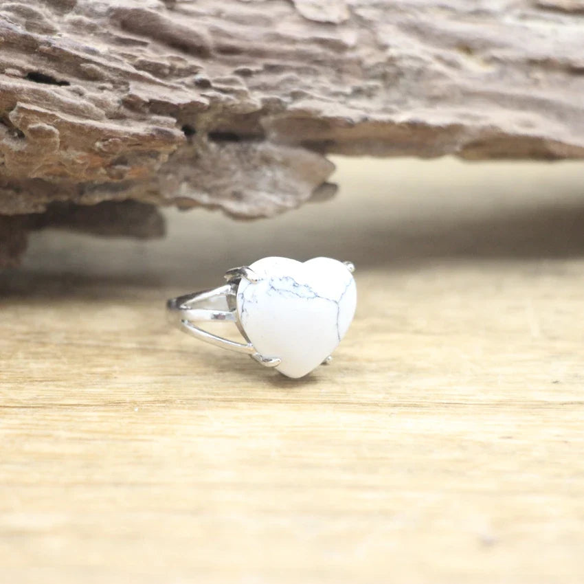 Crystal Heart Rings