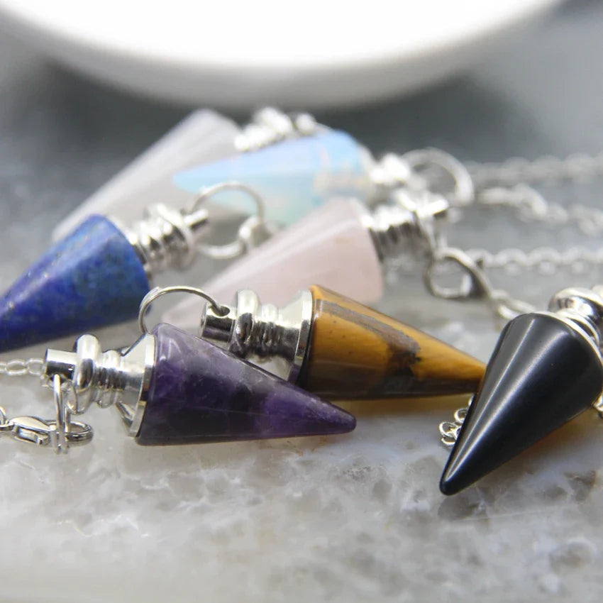 Silver Crystal Pendulums