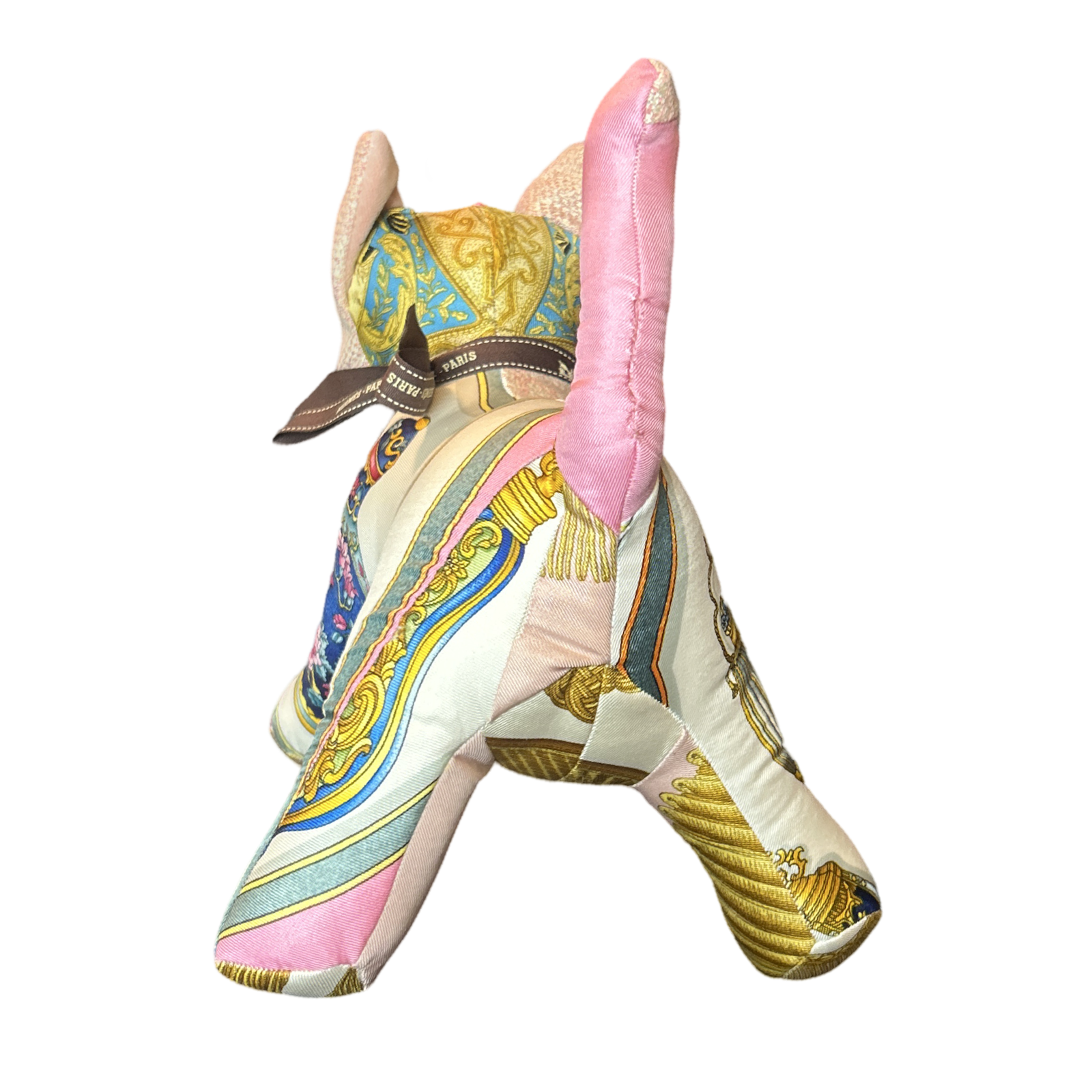 Qu'Importe le Flacon Vintage Silk Scarf Patchwork Kitten