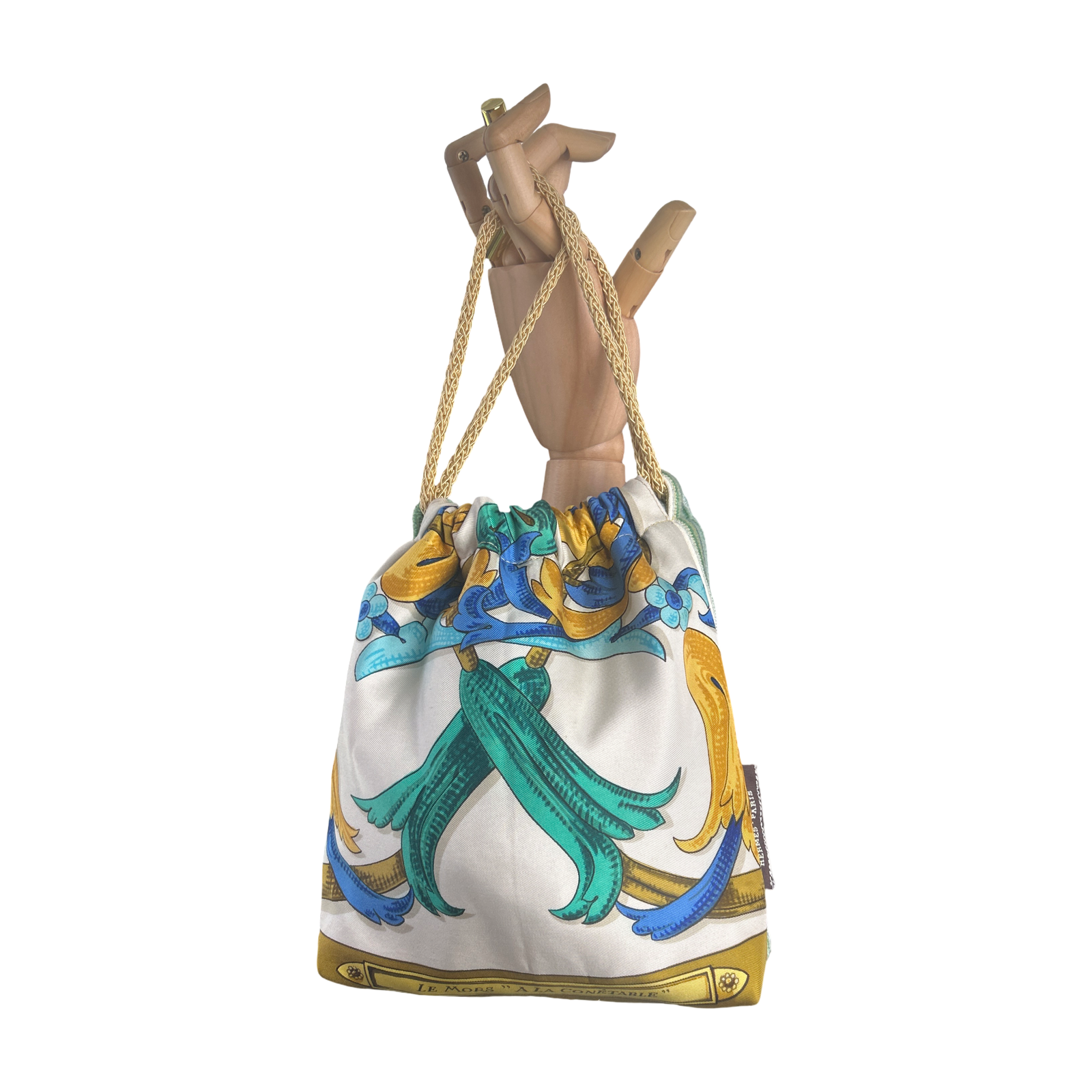 Mors a la Conetable Vintage Scarf Drawstring Crossbody Bag