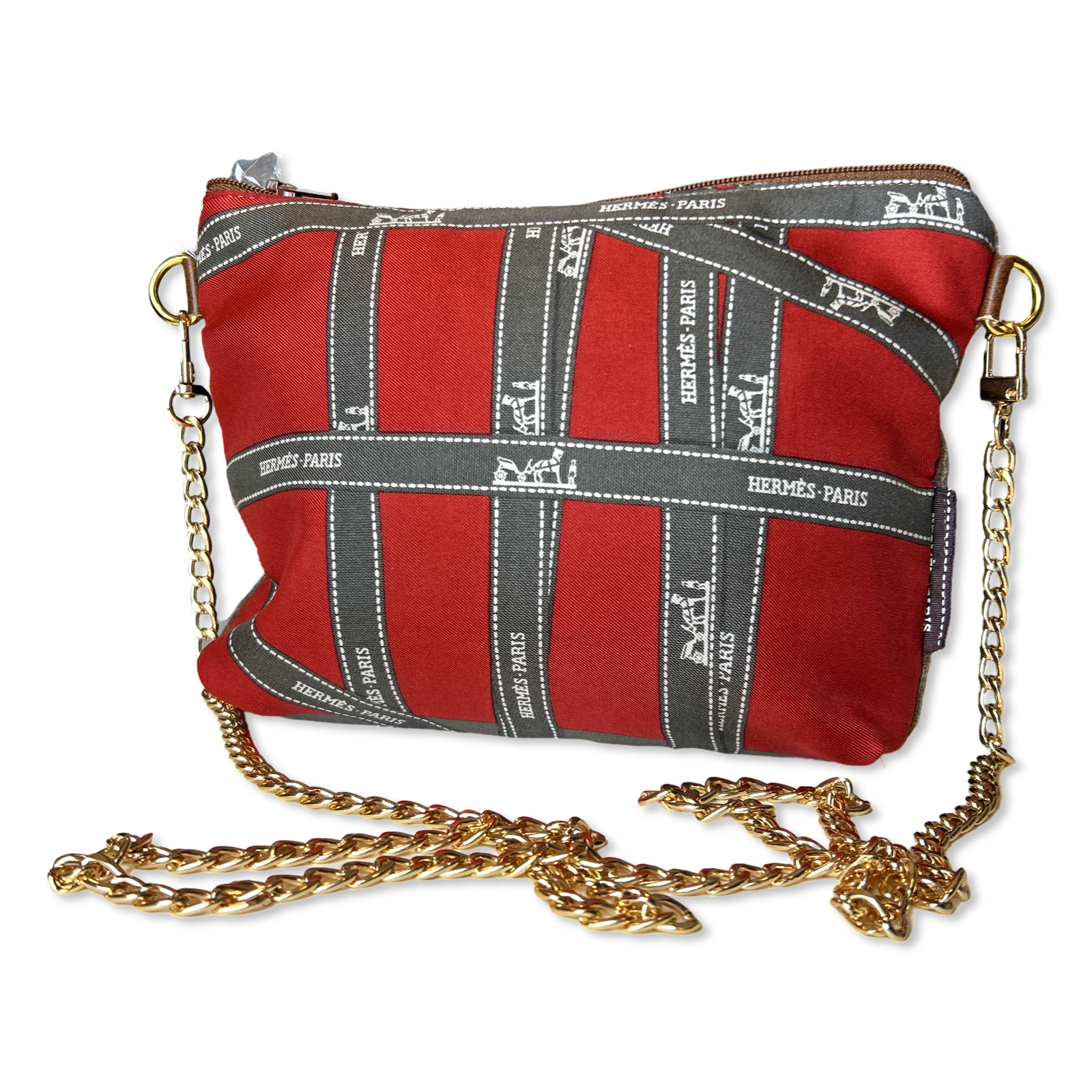 Bolduc Ribbon Bordeaux Vintage Scarf Crossbody Bag
