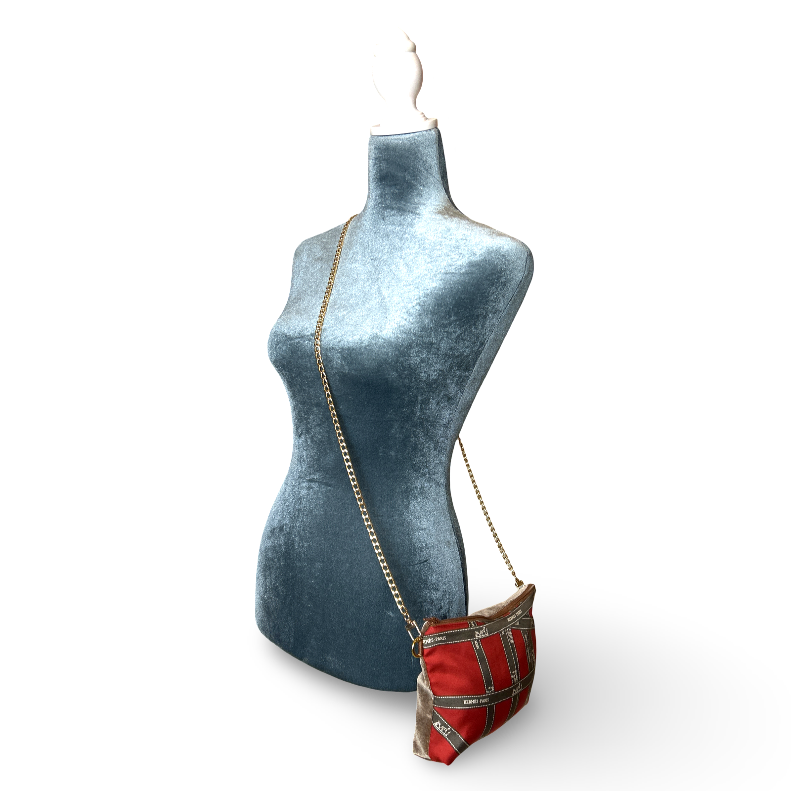 Bolduc Ribbon Bordeaux Vintage Scarf Crossbody Bag