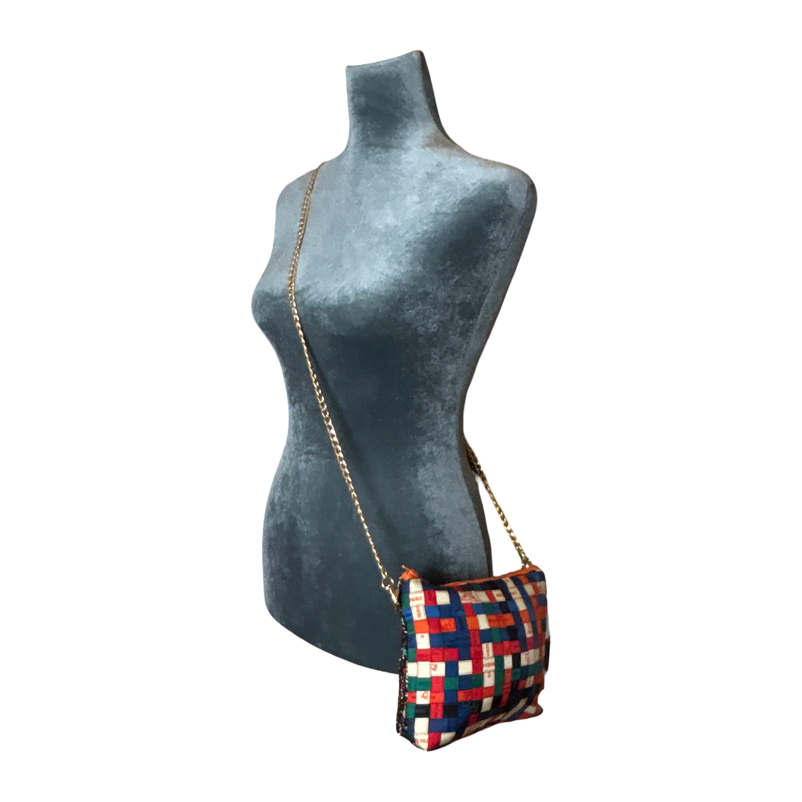 Bolduc Au Carre Vintage Silk Scarf Crossbody Bag