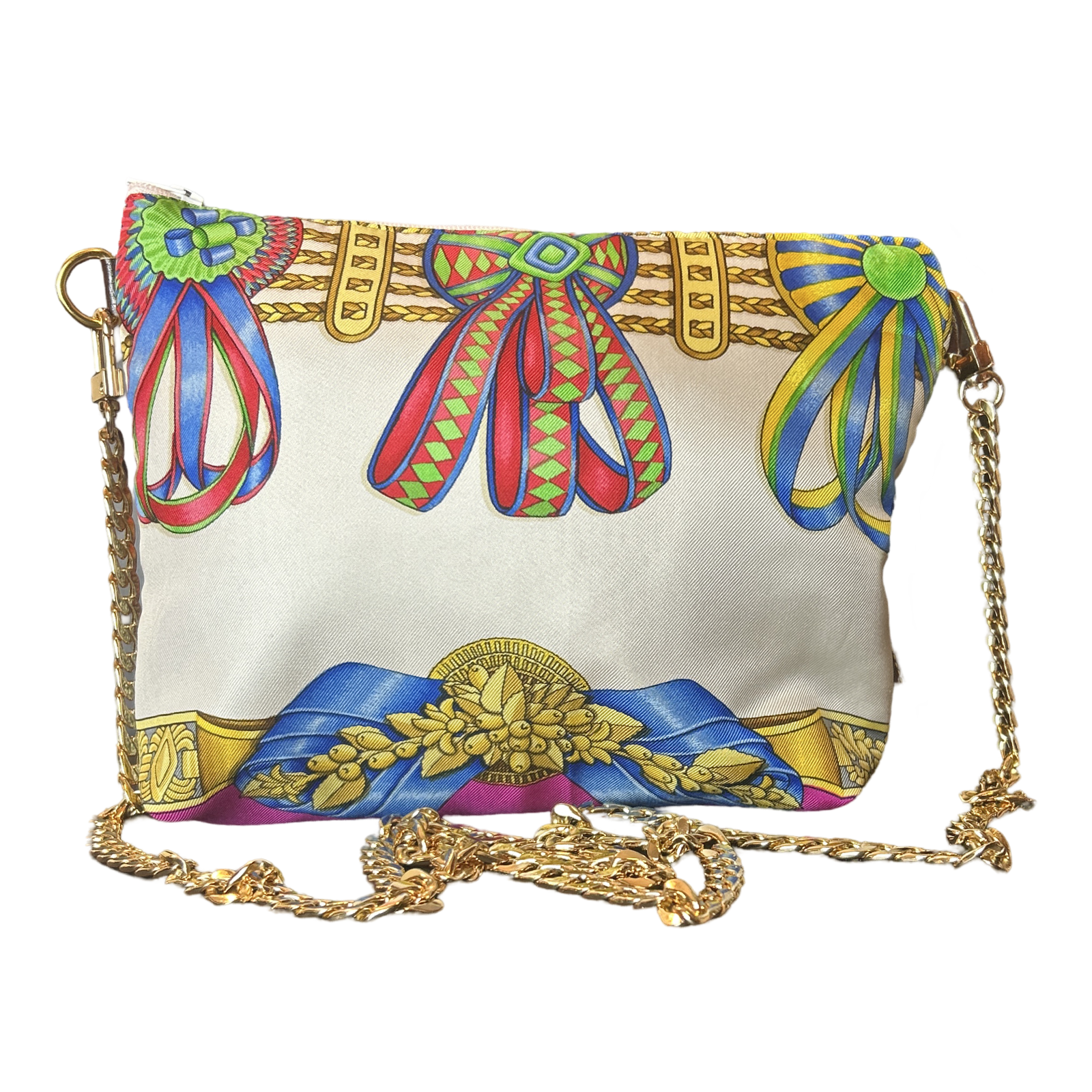 Rubans du Cheval Fuchsia Vintage Scarf Crossbody Bag