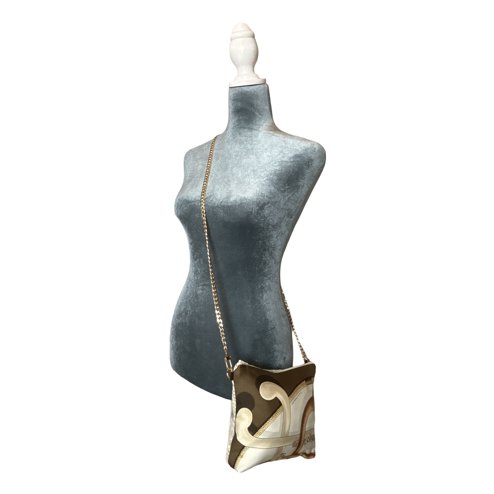 Cannes et Pommeaux Vintage Scarf Crossbody Bag