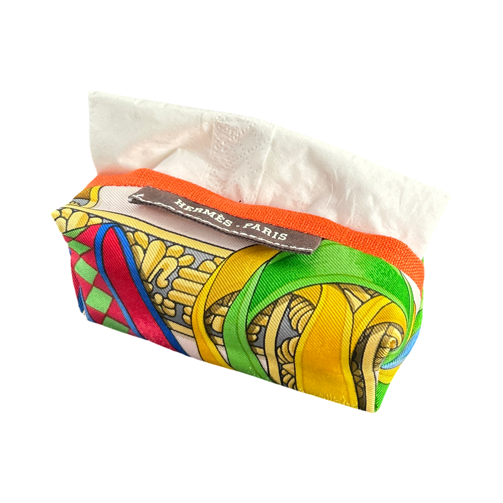 Rubans du Cheval Fuchsia Vintage Scarf Travel Tissue Pouch