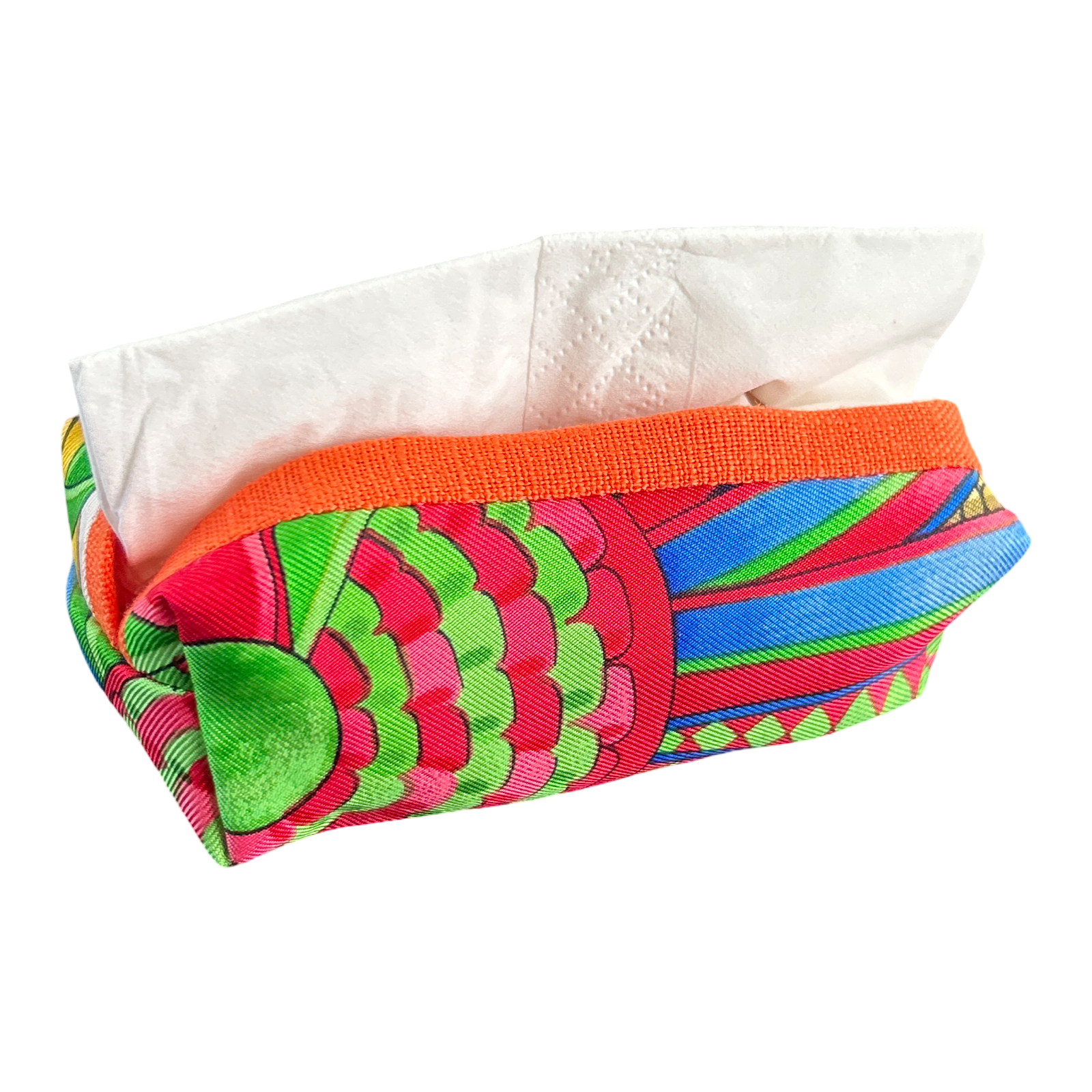 Rubans du Cheval Fuchsia Vintage Scarf Travel Tissue Pouch