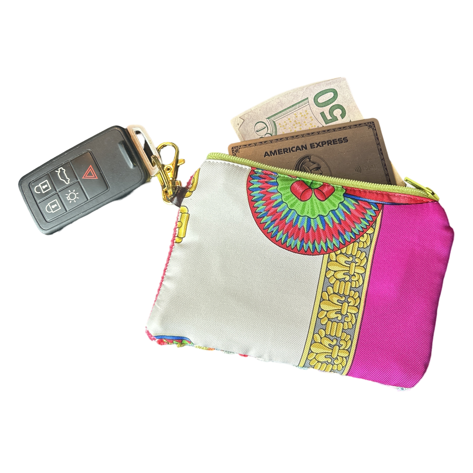 Rubans du Cheval Fuchsia Coffee Run Keychain Bag