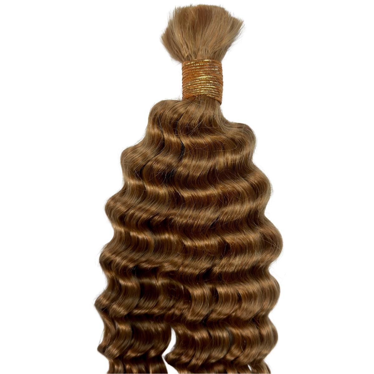 Honey Blonde Deep Wave 27 Bulk 100% Human Braiding Hair
