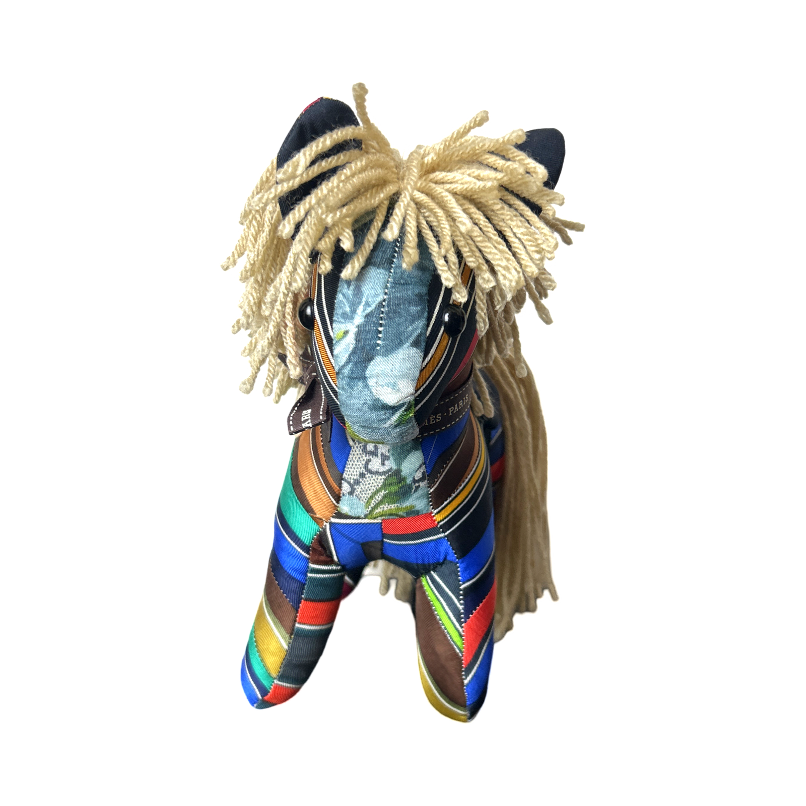 Couvertures et Tenues du Jour Vintage Silk Scarf Patchwork Pony