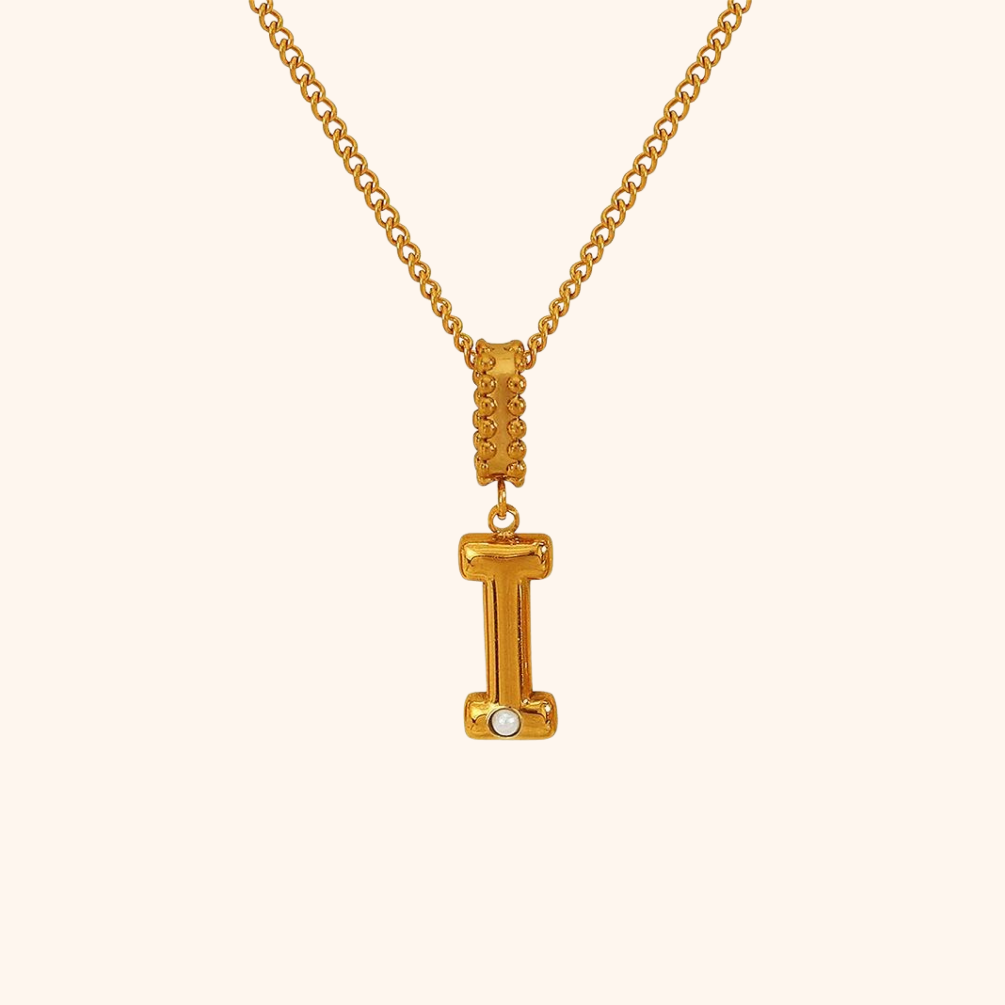 Pearl Initial Necklace