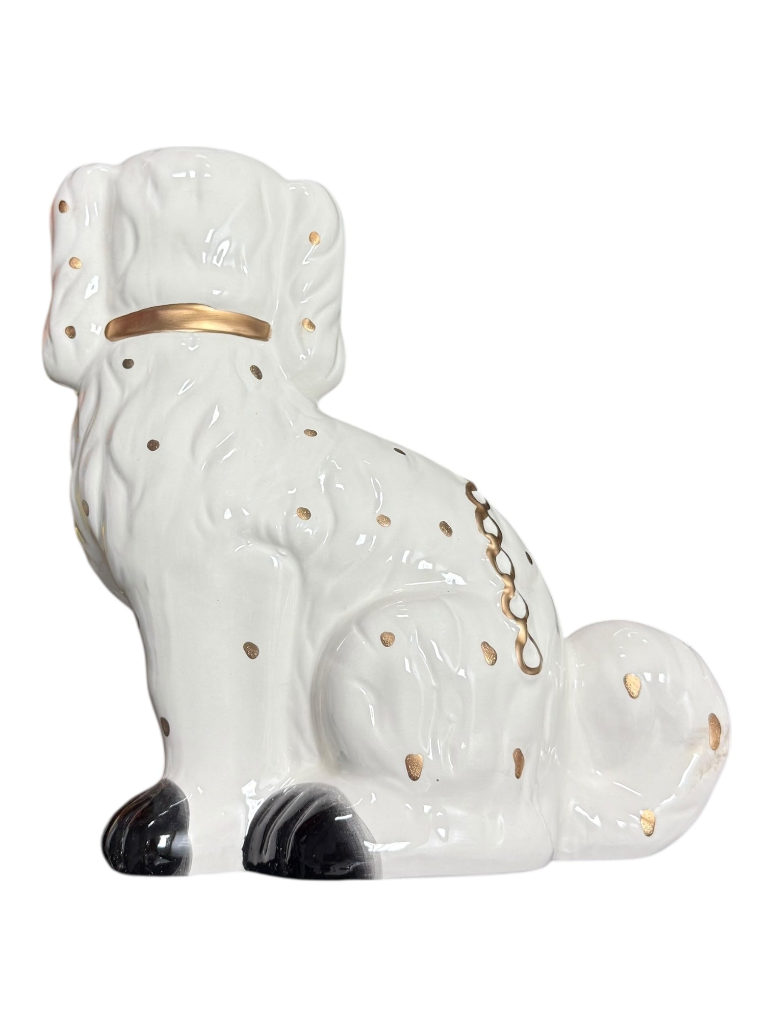 Hand-Painted Ceramic Vintage-Inspired Staffordshire Dog
