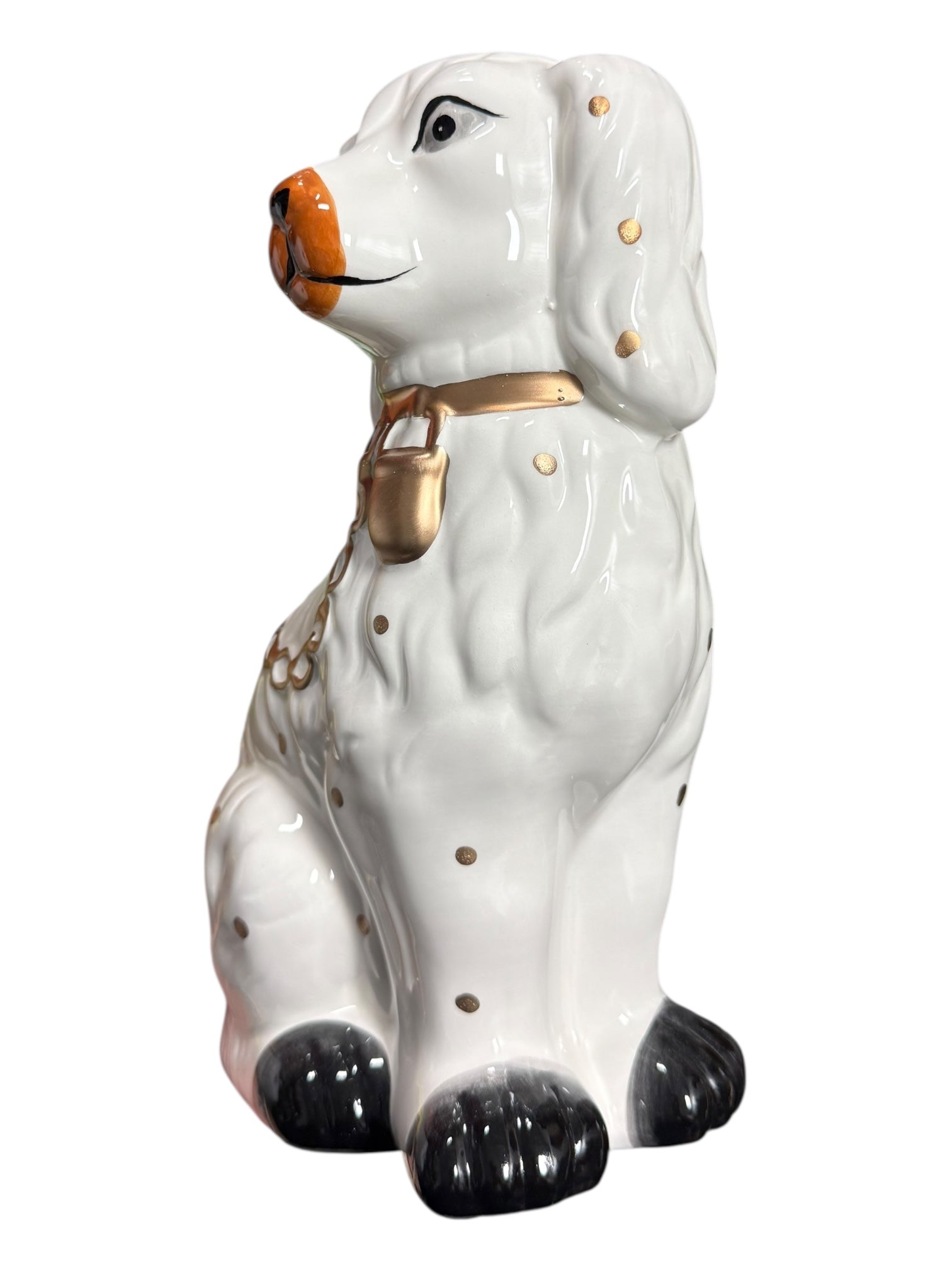 Hand-Painted Ceramic Vintage-Inspired Staffordshire Dog