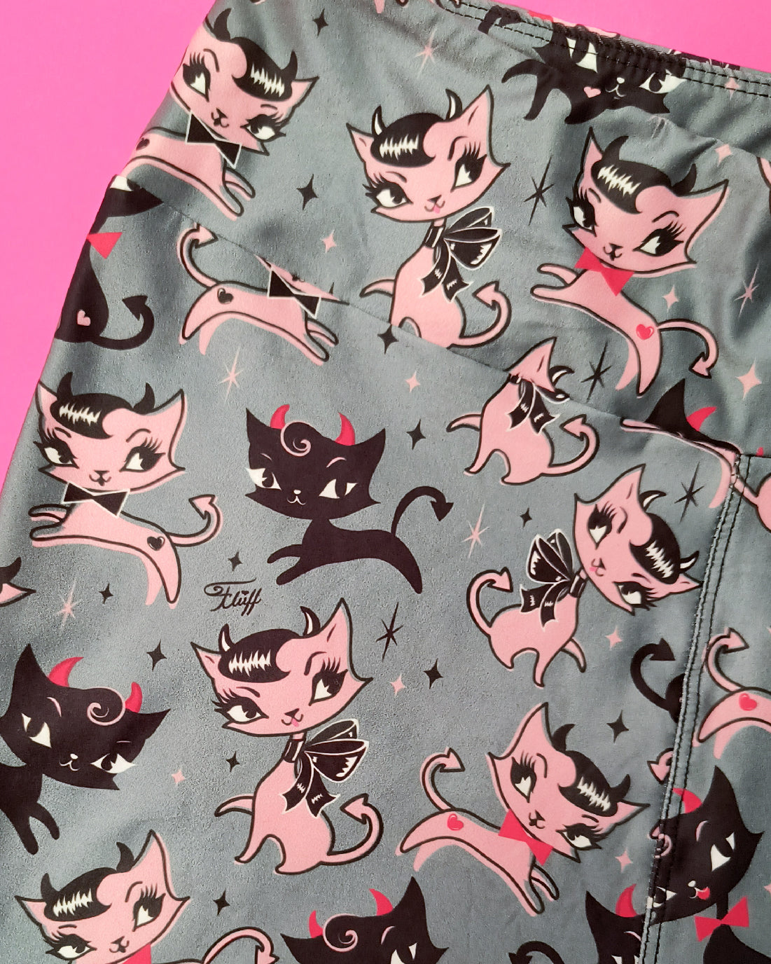 "Bad Kitty" Leggings by Miss Fluff x Lipstick & Chrome TC2
