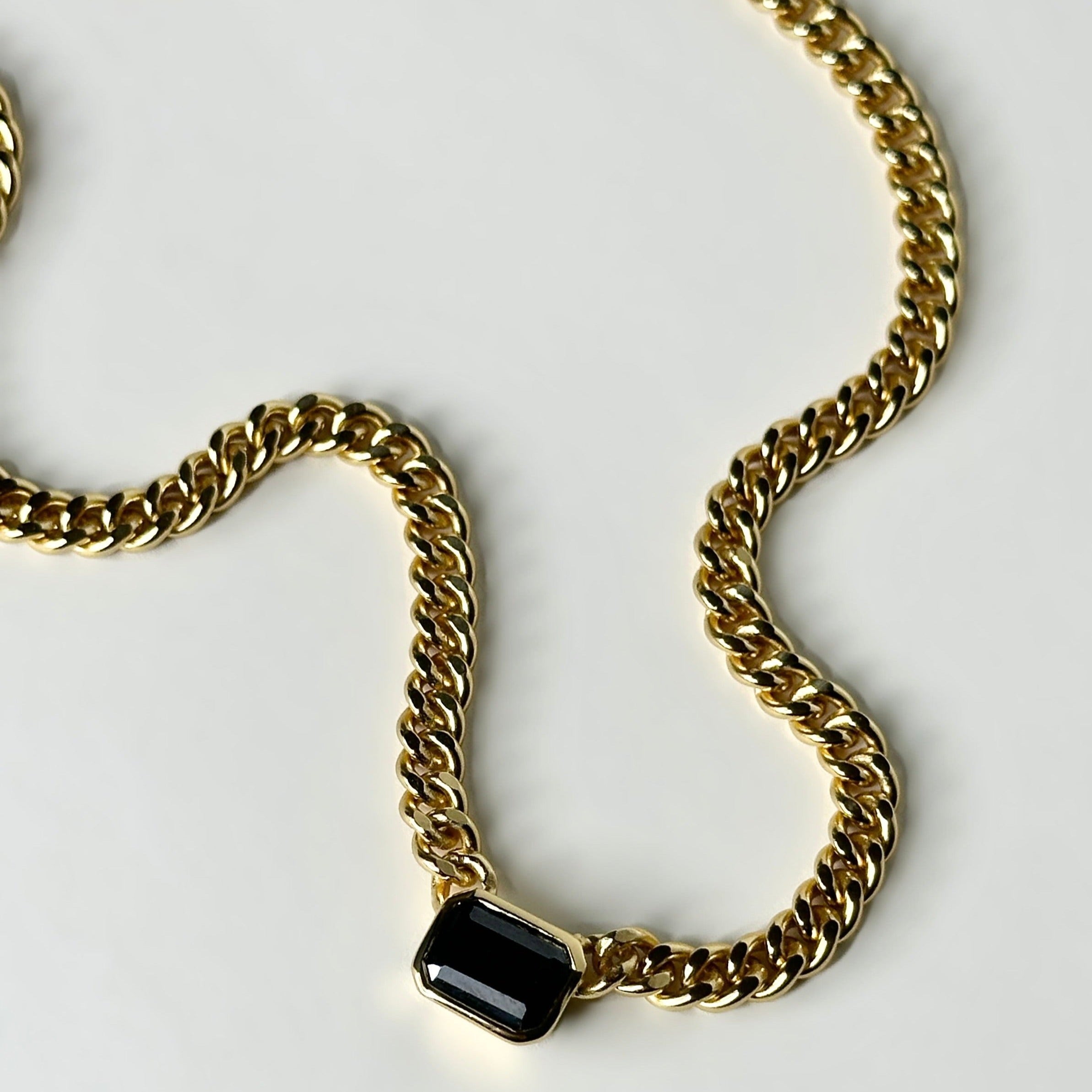 Manhattan Chain Choker w Caviar CZ