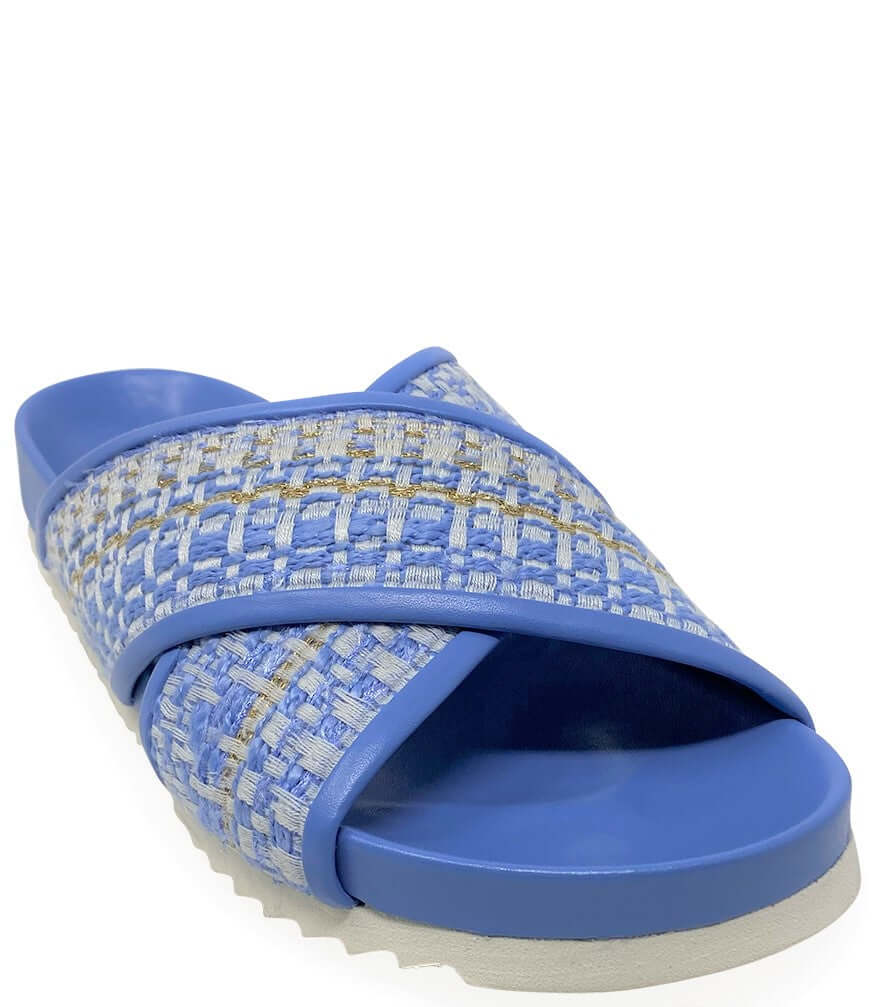 Sky Blue Cross Sandal