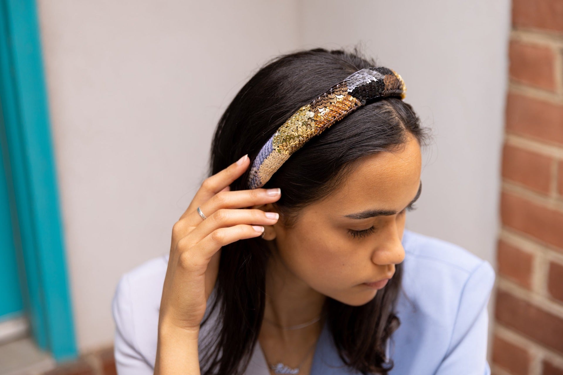 Metallic ZigZag Headband