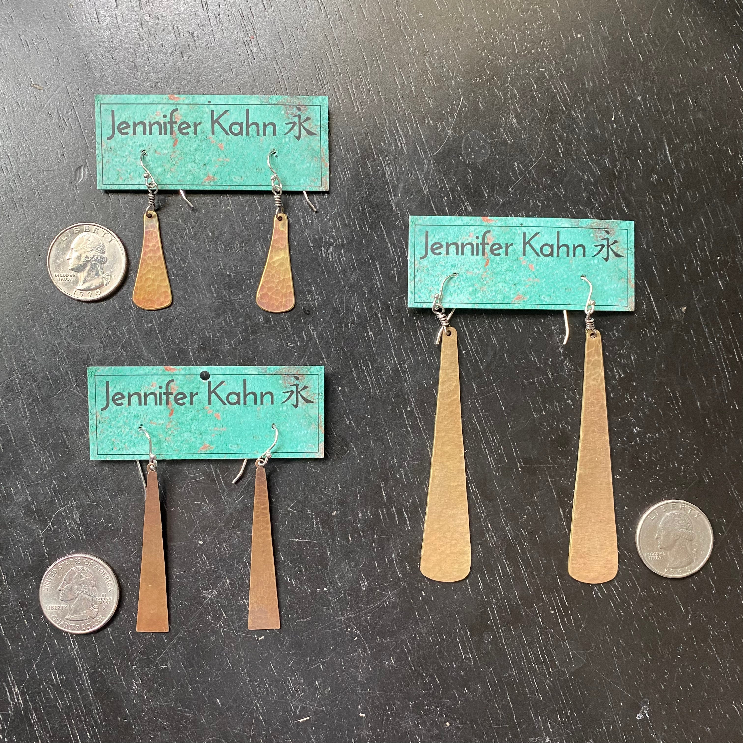 Brass Taper Earrings