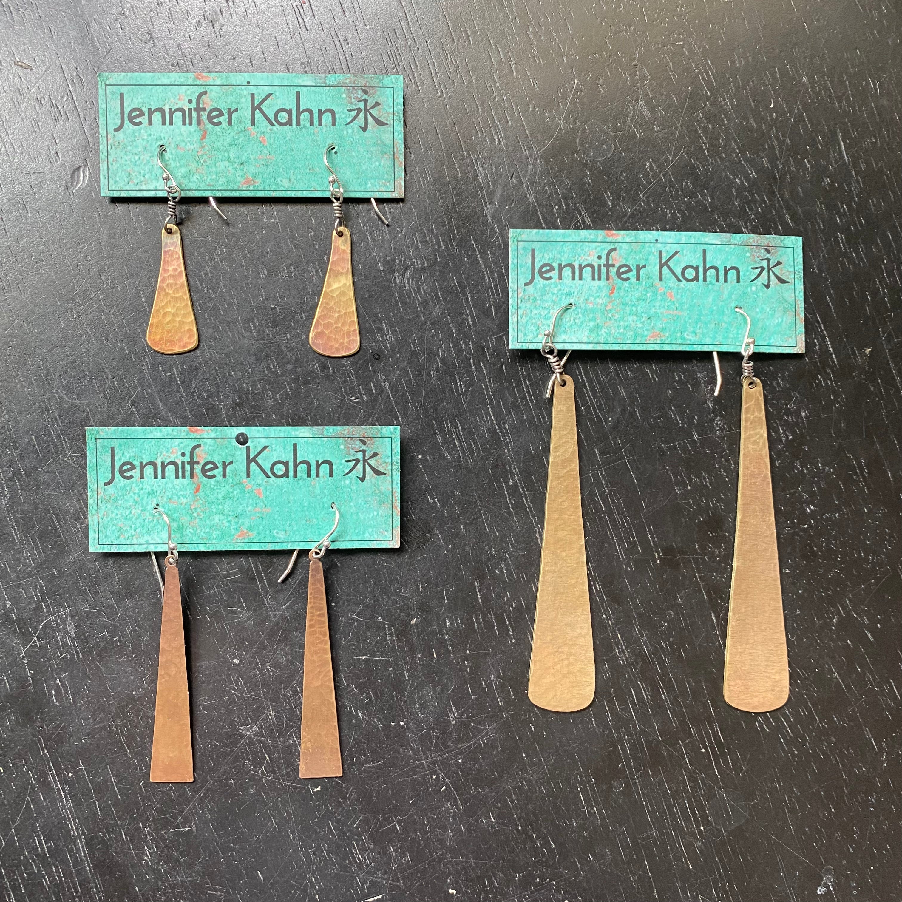 Brass Taper Earrings