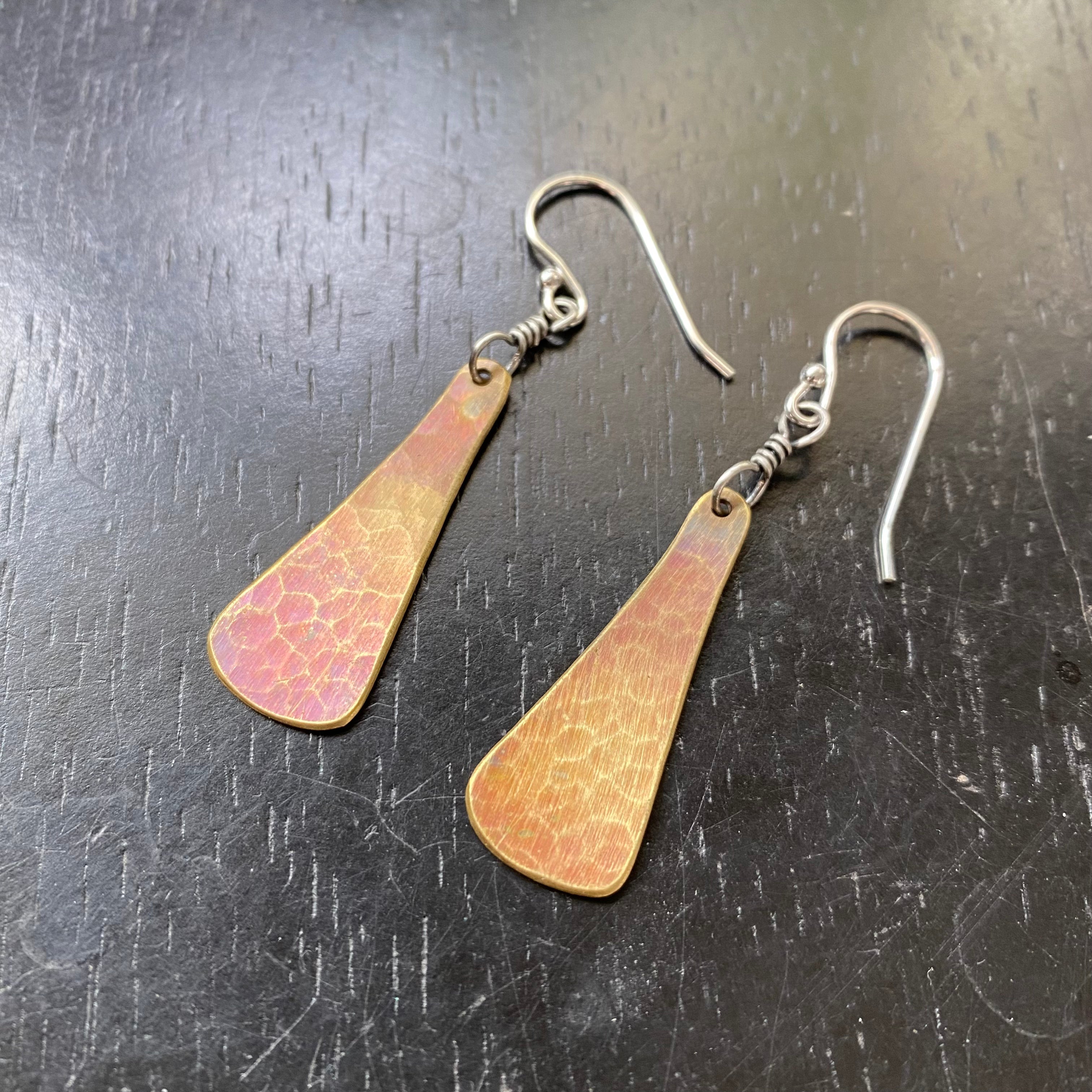 Brass Taper Earrings