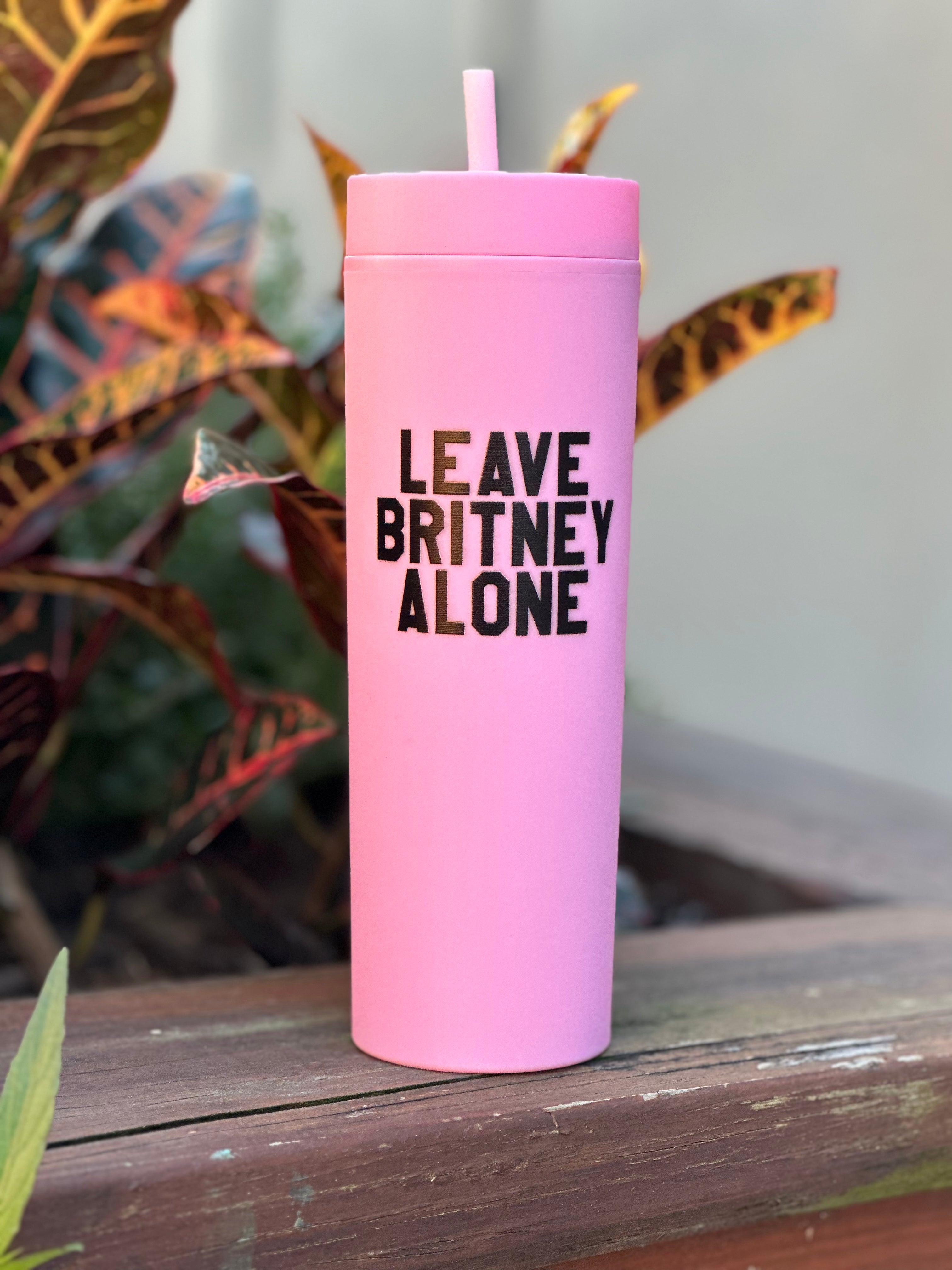 Leave Britney Alone Slim Tumbler by BOBBYK