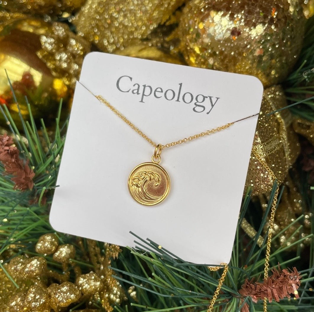 Wave Coin Necklace