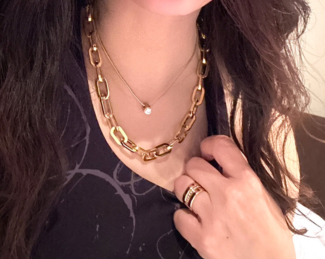 C200G B.Tiff High Polish Gold Paperclip Chain Necklace