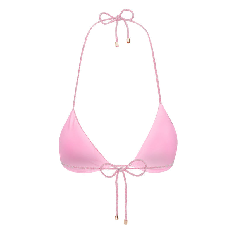 Freya Bikini Top / Pink Glitter by East x East