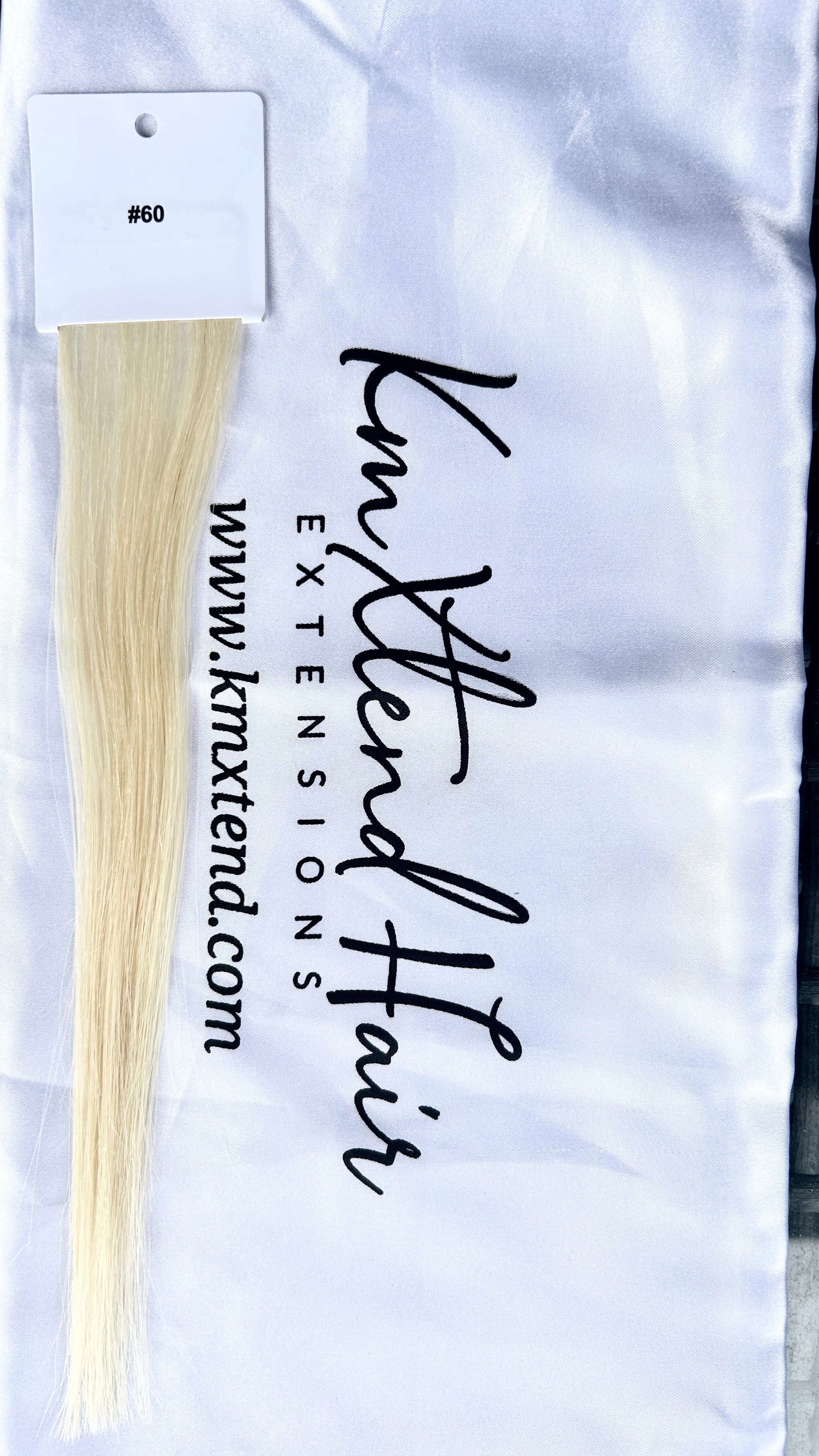 Platinum Blonde Flat Hybrid Weft Hair Extensions Color #60