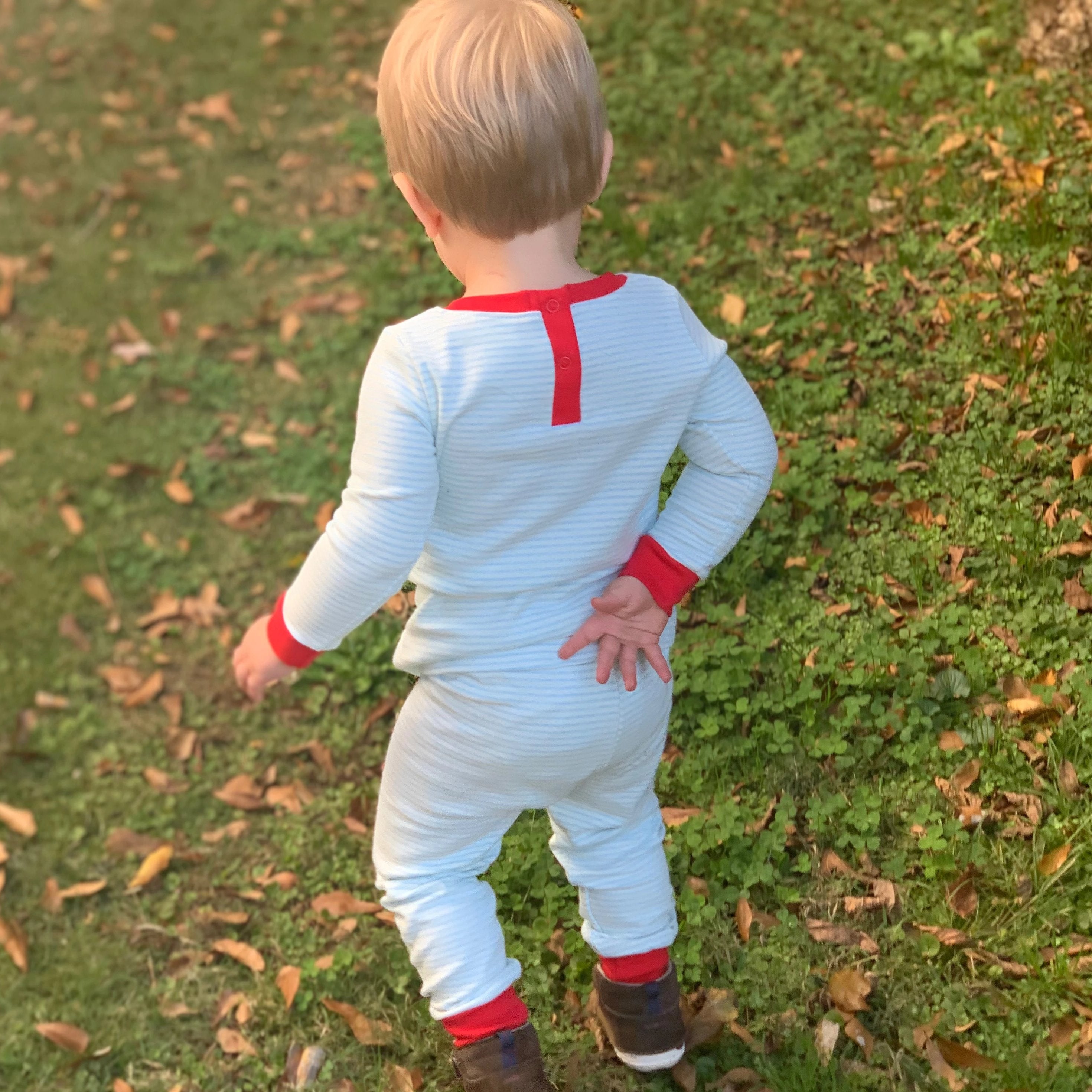 Sleepy Bees Blue Stripe Pajamas