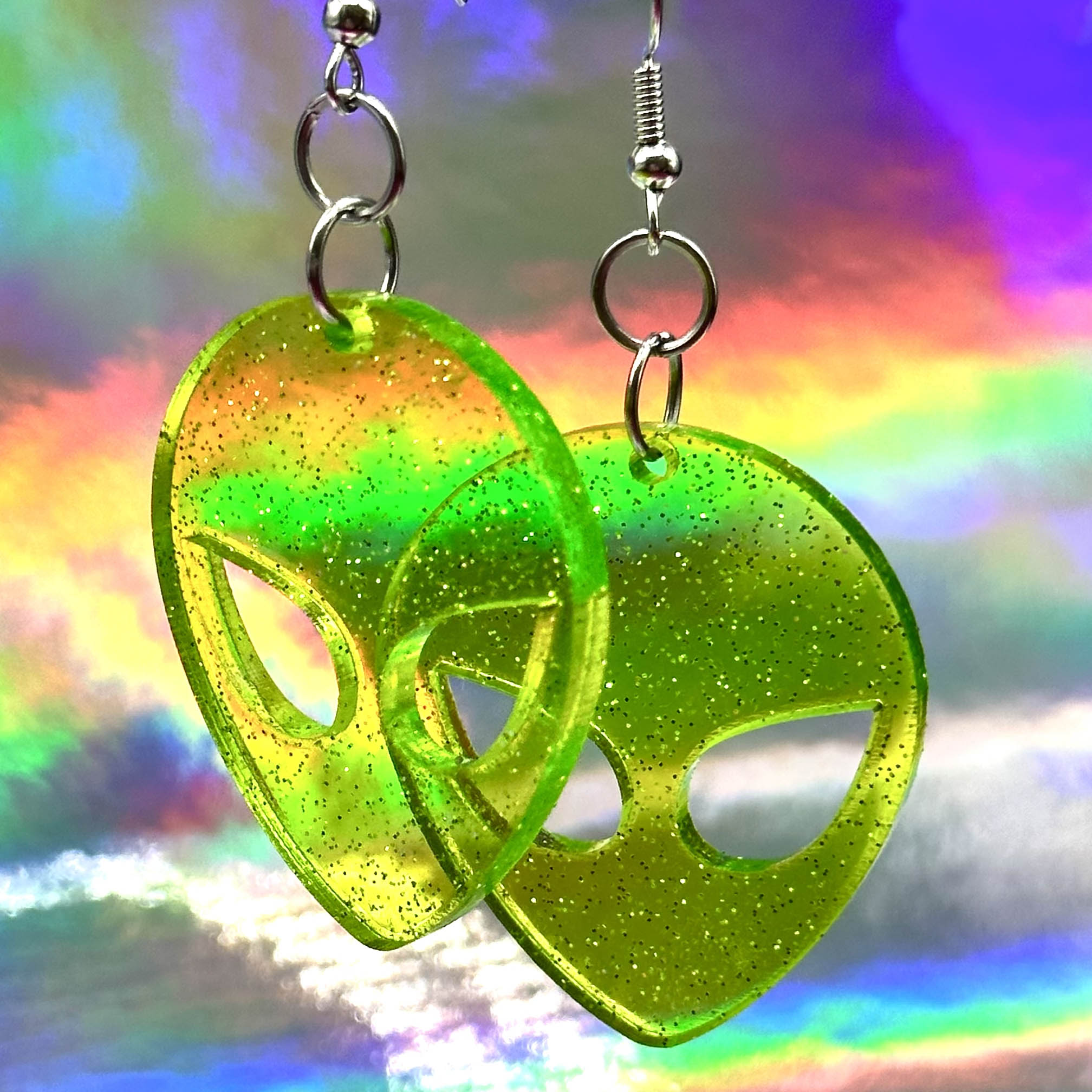 XL Alien Dangle Earrings by BOBBYK