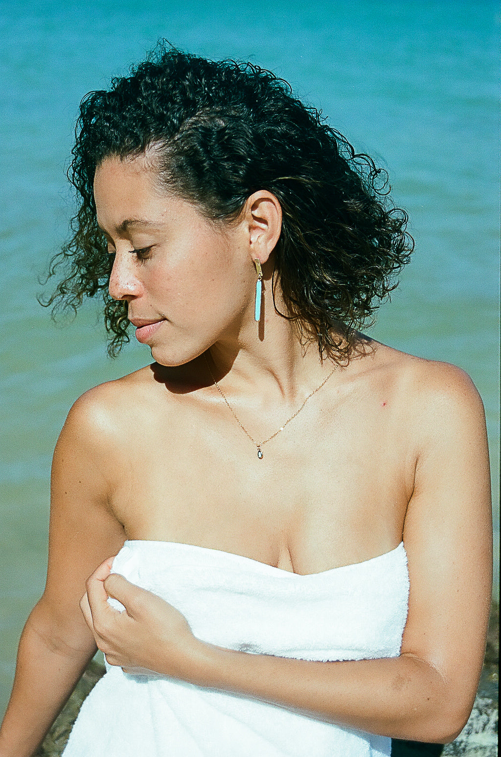 Hana Turquoise Bar Earrings by Toasted Jewelry