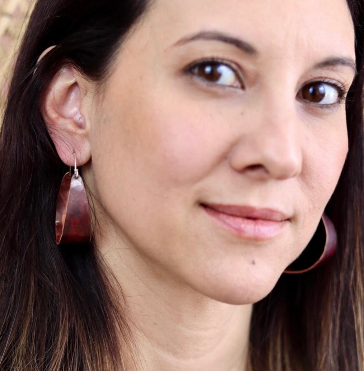 Wide Copper Hoops
