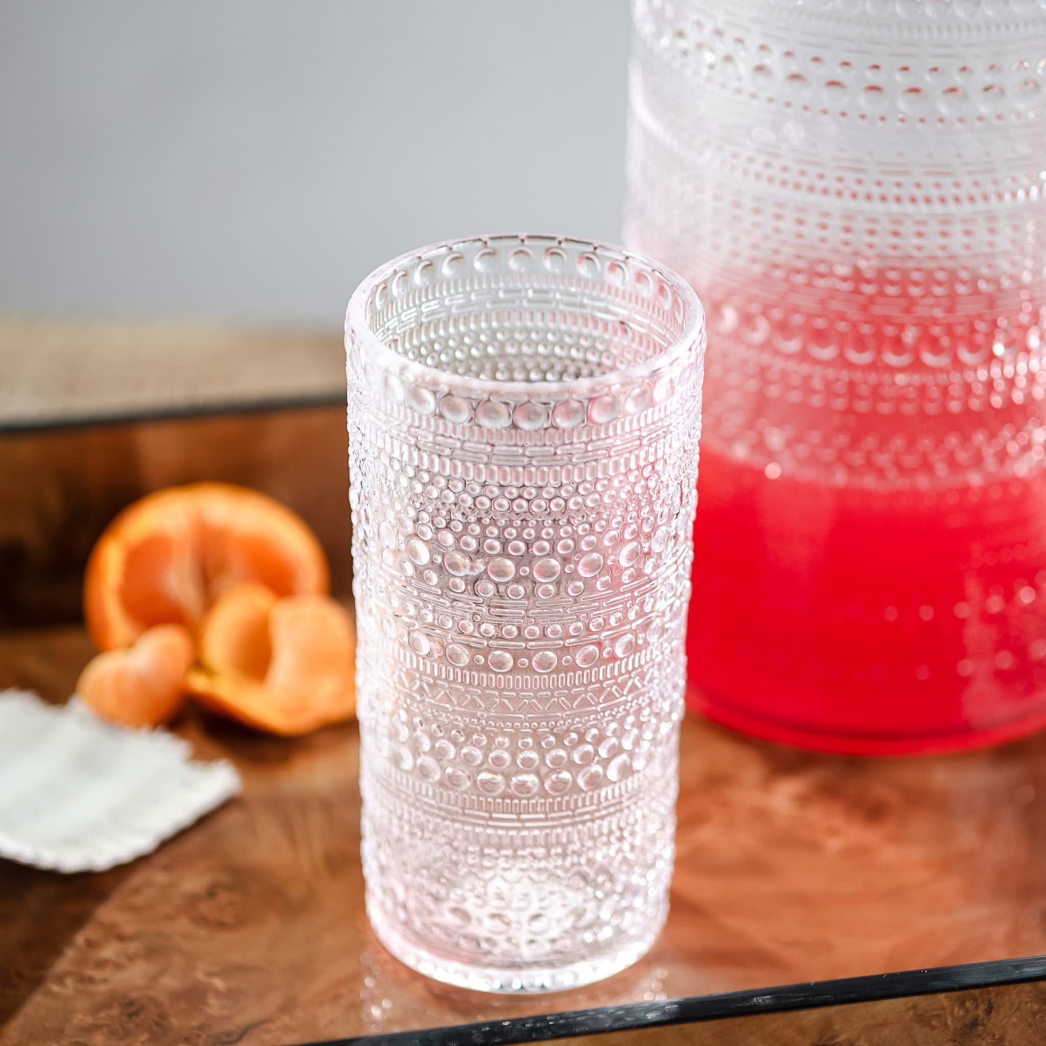 Clear Melamine Dot Drinkware Set | Complete Collection