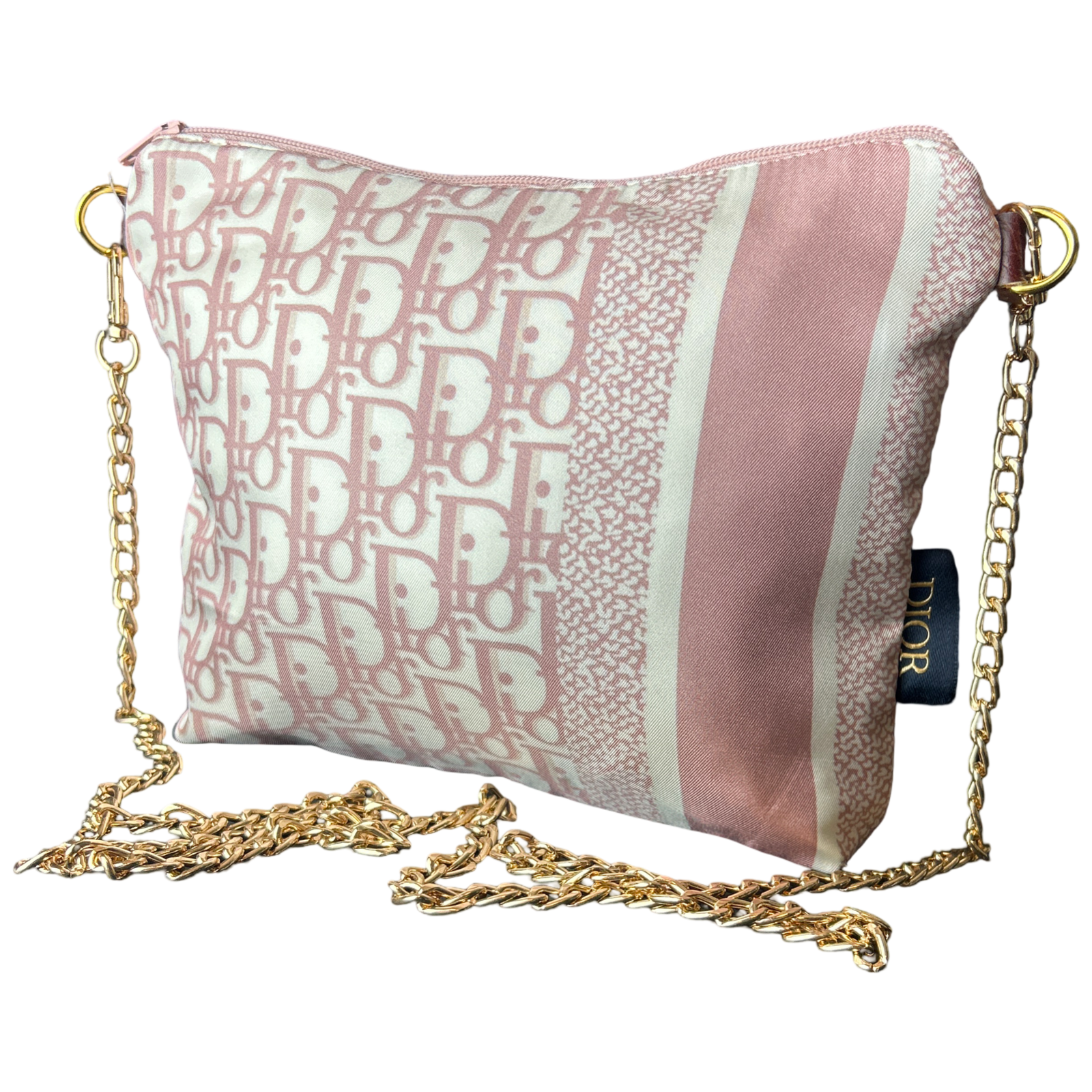 Trotter Pink Vintage Silk Scarf Crossbody Bag