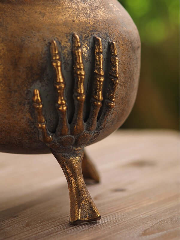 Gothic Skeleton Hands Iron Vase