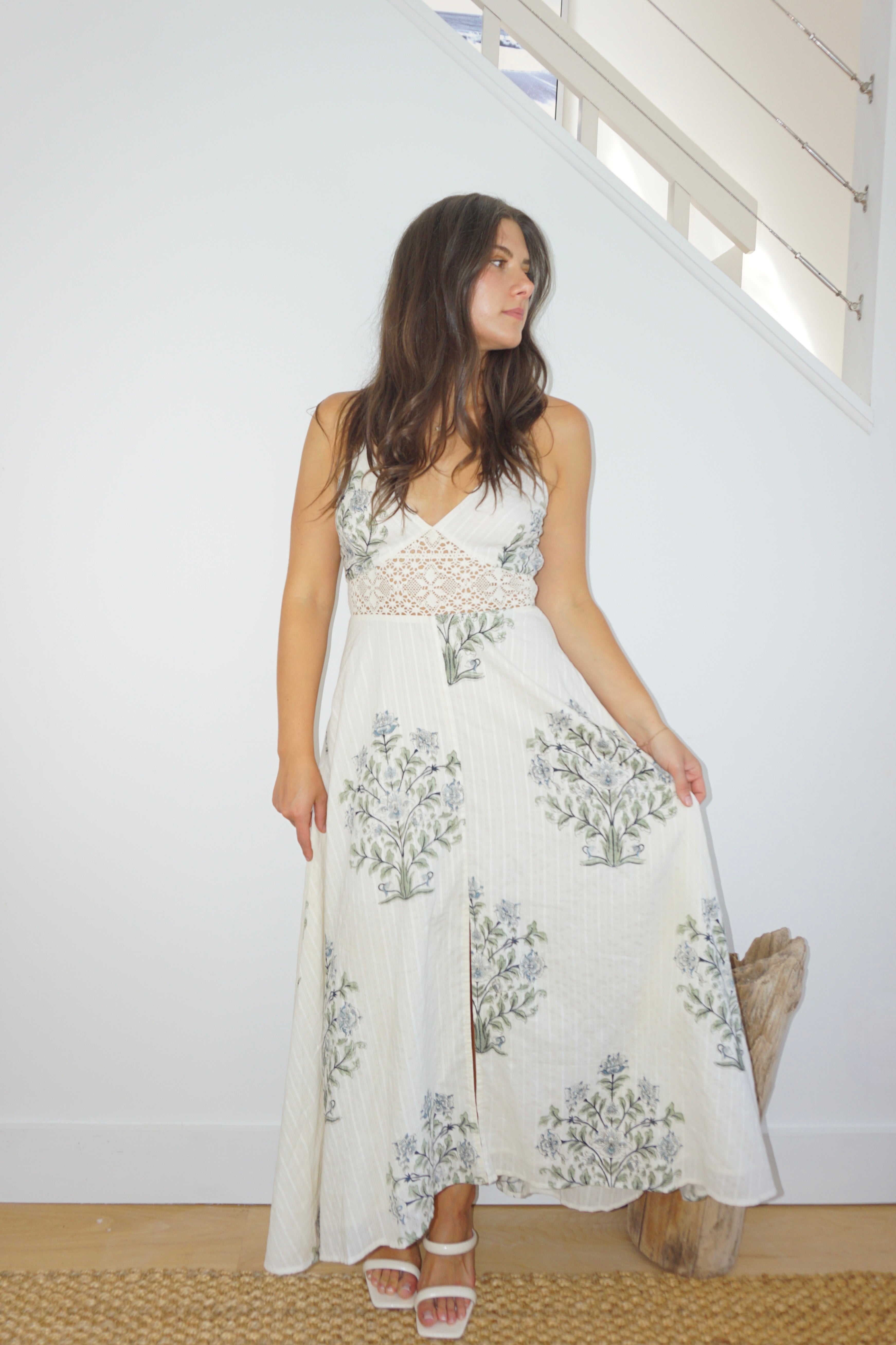 Isabella Dress in Vert Victorian
